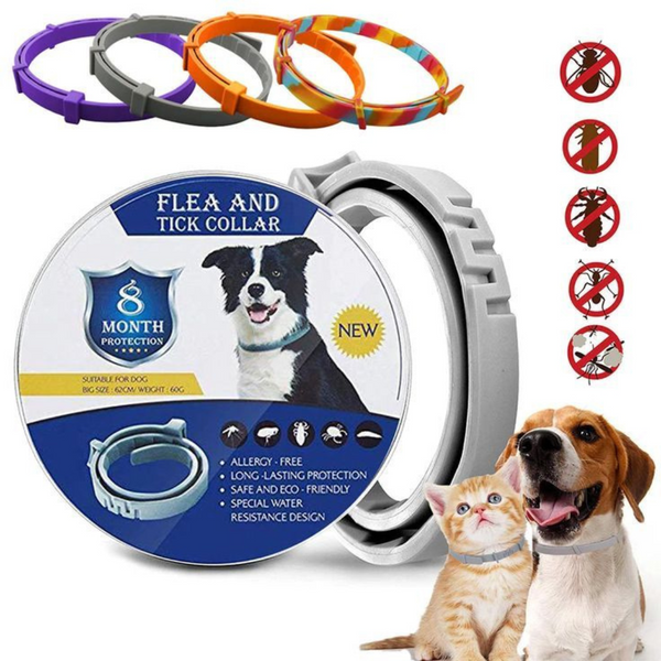 COLLAR ANTI PULGAS Y GARRAPATAS - ⚡8 meses de protección⚡