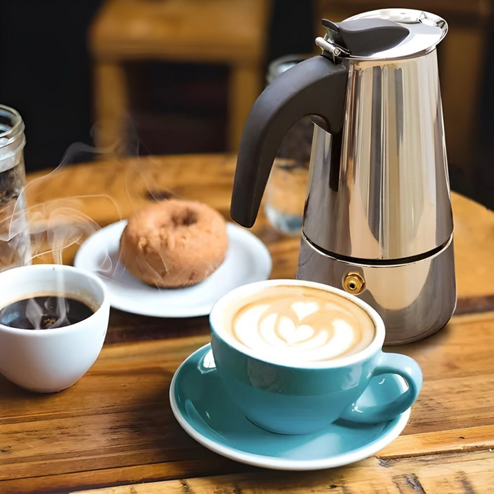 CAFETERA ITALIANA - COFFEE EXPRESS EN ACERO INOXIDABLE