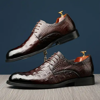 Zapatos Grabado 🐊 Elegante  Para Hombre