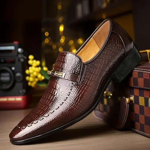 Zapatos Grabado 🐊 Elegante  Para Hombre