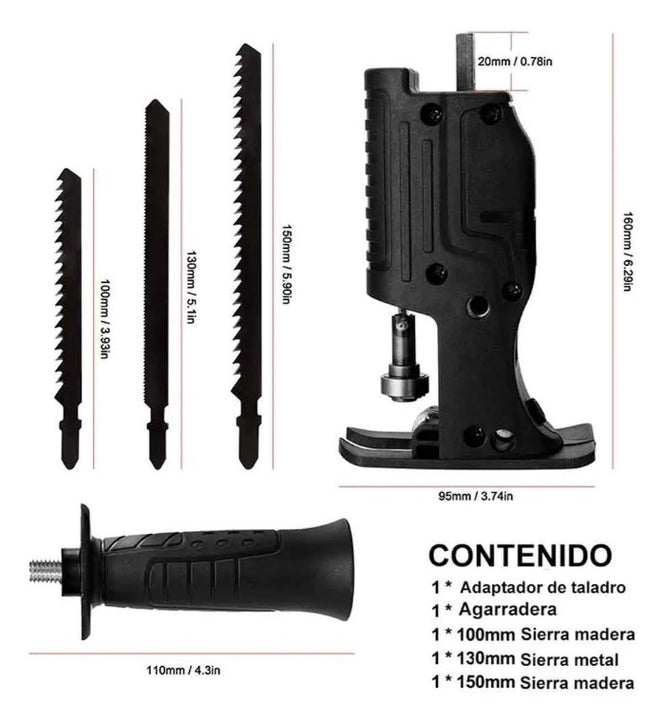 Convertidor de taladro a sierra