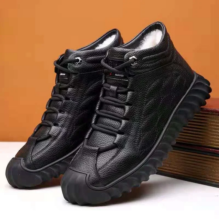 Zapato De Invierno En Cuero Genuino Casual