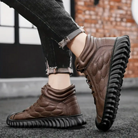 Zapato De Invierno En Cuero Genuino Casual