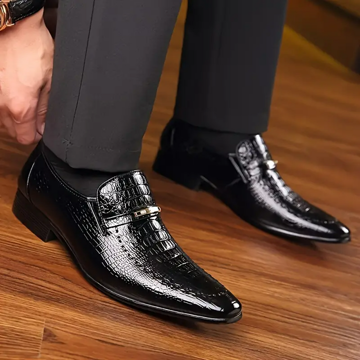 Zapatos Grabado 🐊 Elegante  Para Hombre