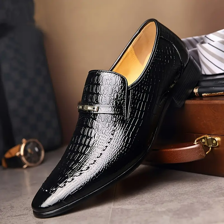 Zapatos Grabado 🐊 Elegante  Para Hombre