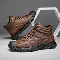 Zapato De Invierno En Cuero Genuino Casual