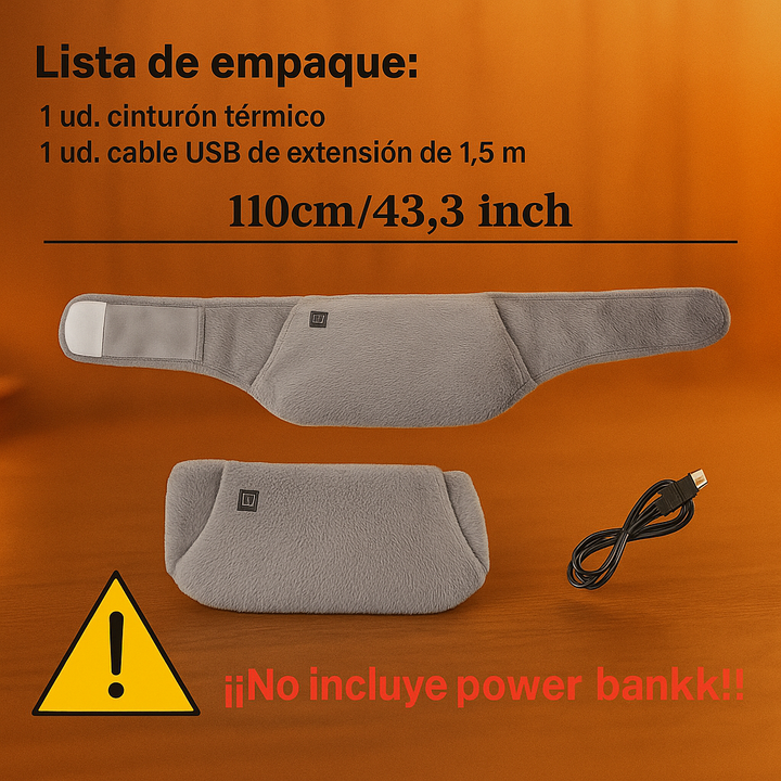 Cinturón Calefactor Eléctrico Menstrual