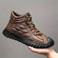 Zapato De Invierno En Cuero Genuino Casual