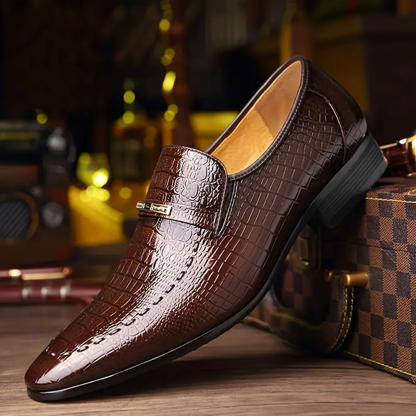 Zapatos Grabado 🐊 Elegante  Para Hombre