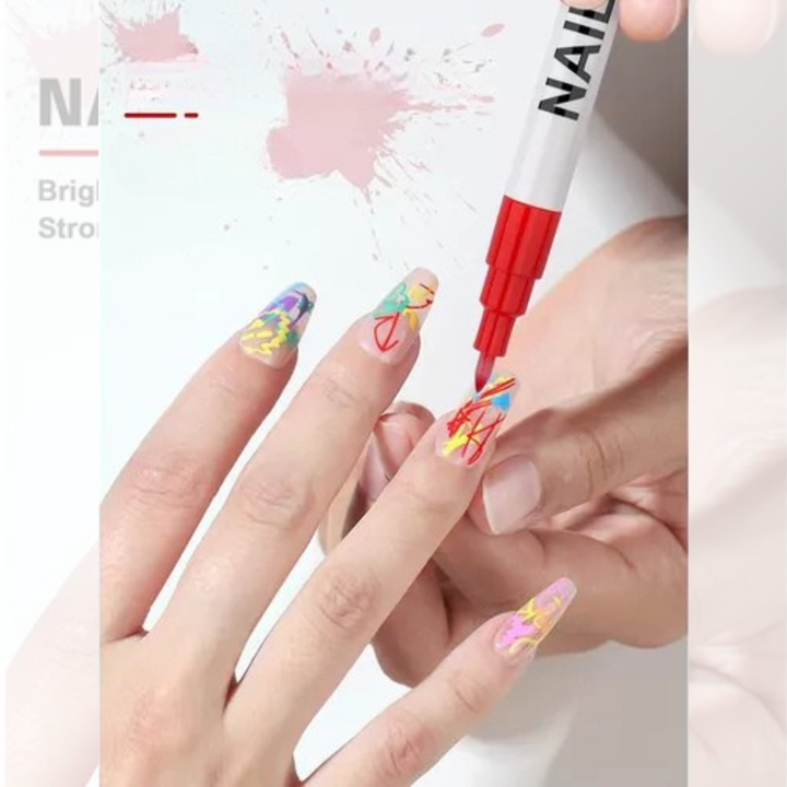 Kit de 12 Bolígrafos Nail Pen para Pintar Uñas - ENVIO GRATIS