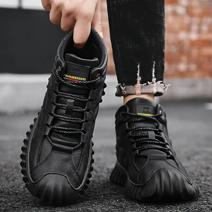 Zapato De Invierno En Cuero Genuino Casual