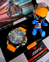 Reloj Jofox Jr1948 con Figura 🏍️Motociclista Coleccionable🏁