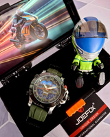 Reloj Jofox Jr1948 con Figura 🏍️Motociclista Coleccionable🏁