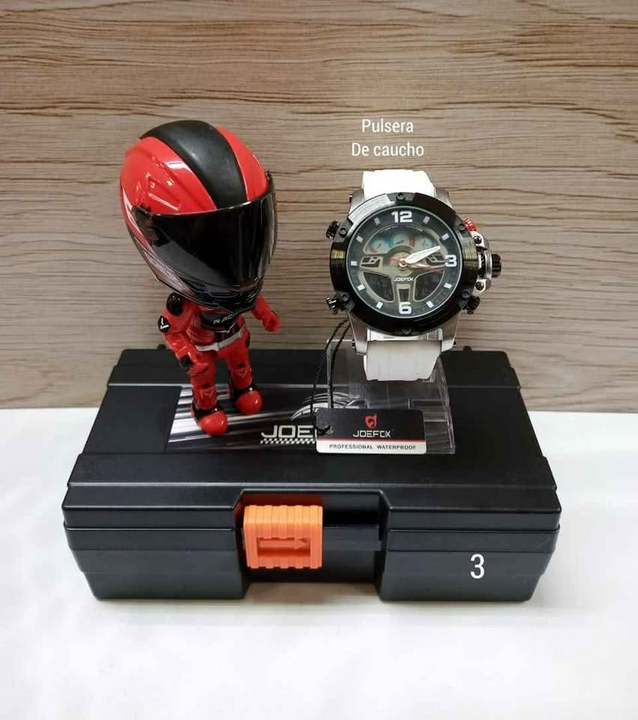 Reloj Jofox Jr1948 con Figura 🏍️Motociclista Coleccionable🏁